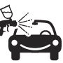 car and spray paint icon